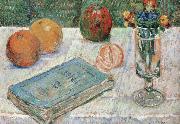 Paul Signac still life with a book and roanges china oil painting reproduction